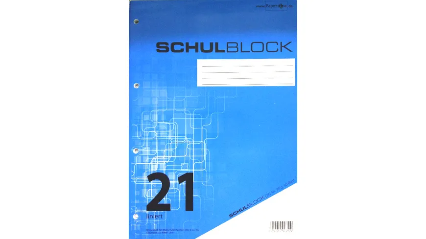 PAPERZONE Schulblock A4 Lineatur 21 50 Blatt