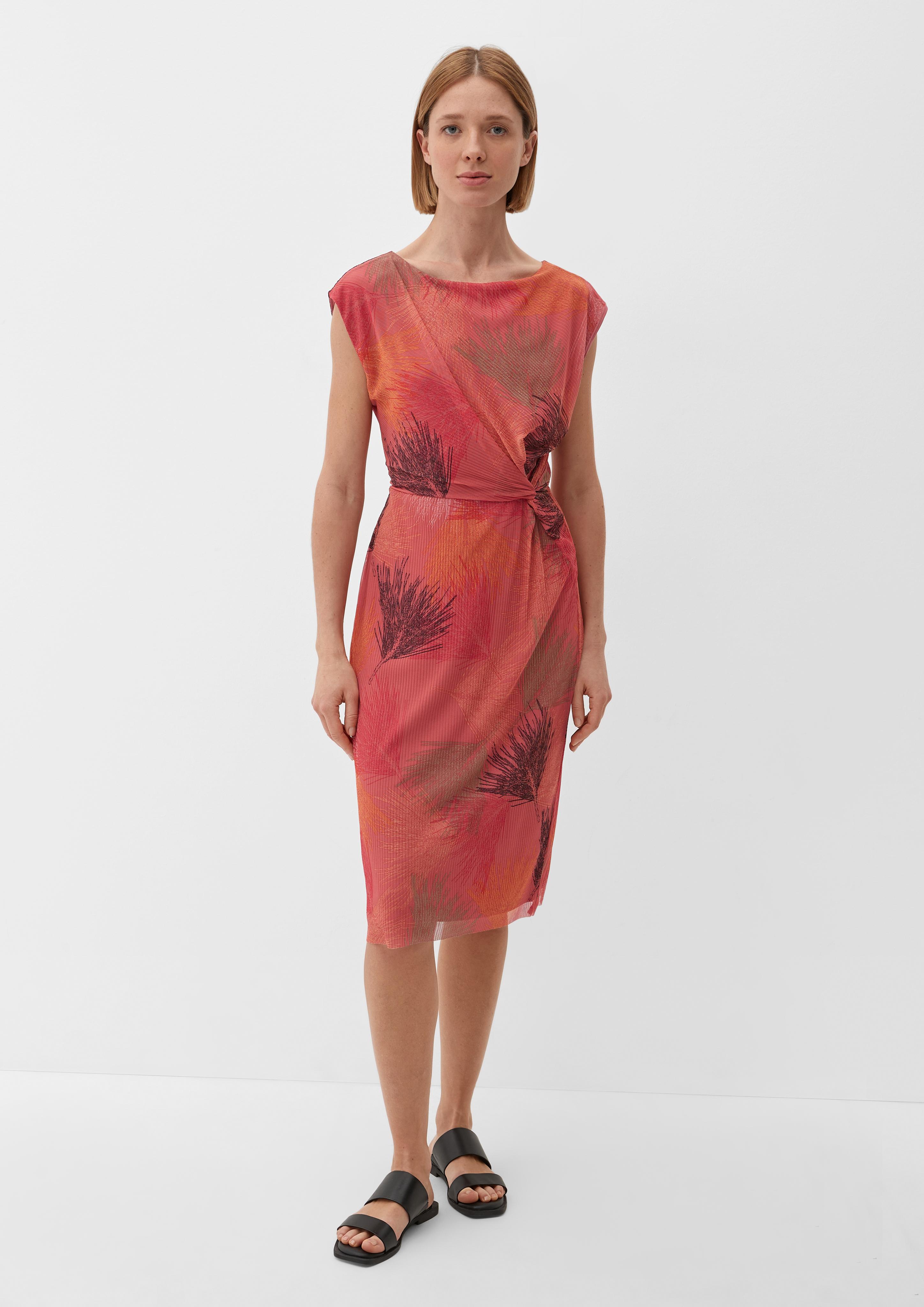 Mesh-Kleid mit Plisseefalten  2132481-20A0