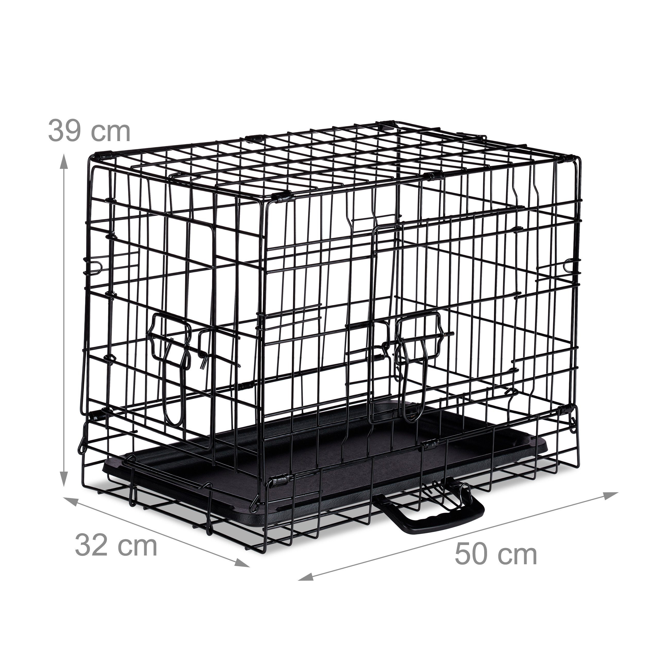 relaxdays Hundekäfig Faltbarer Hundekäfig Größe S-XXXL, S