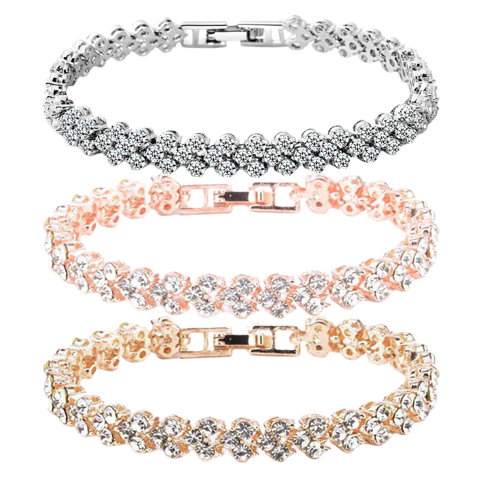 fulaide Armband Armband, Frau Zirkon Strass Intarsien Armreif