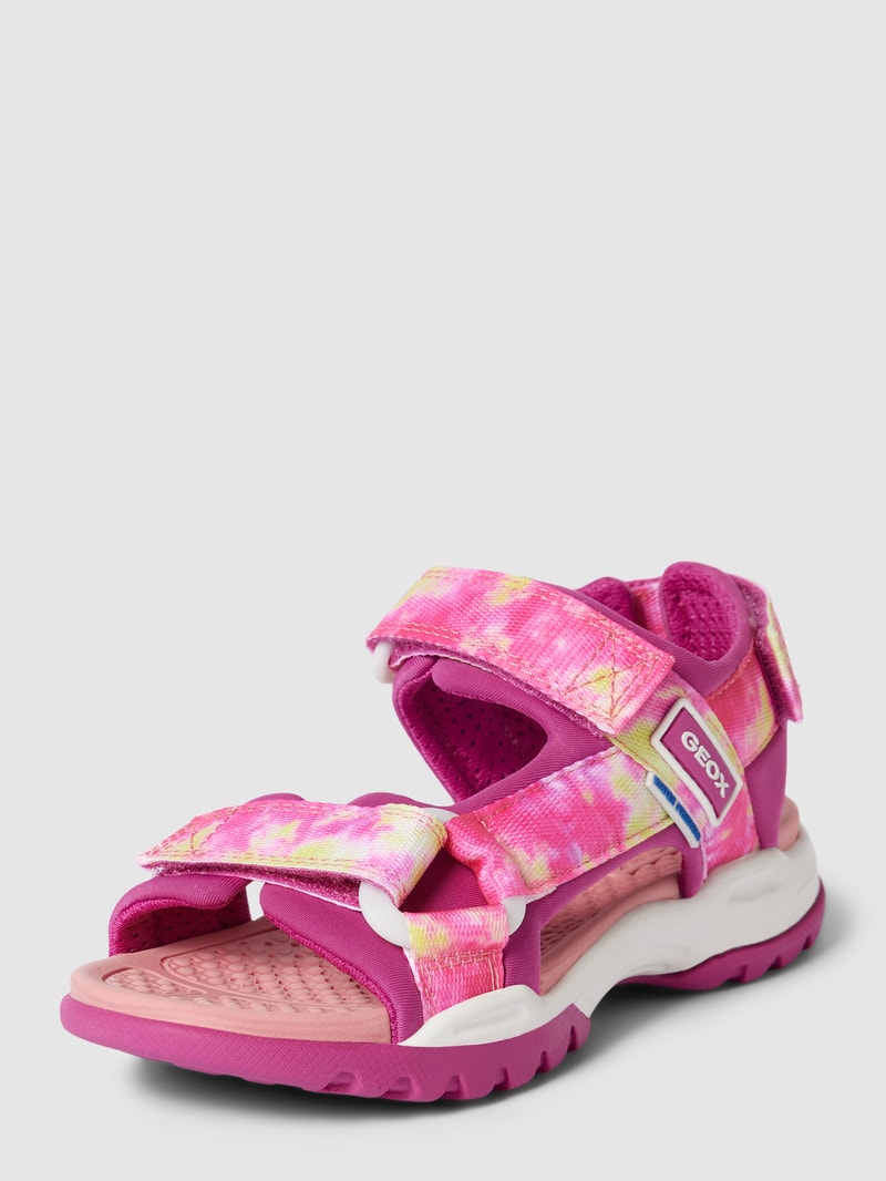 Sandalen mit Allover-Muster Modell 'J BOREALIS GIRL' in pink