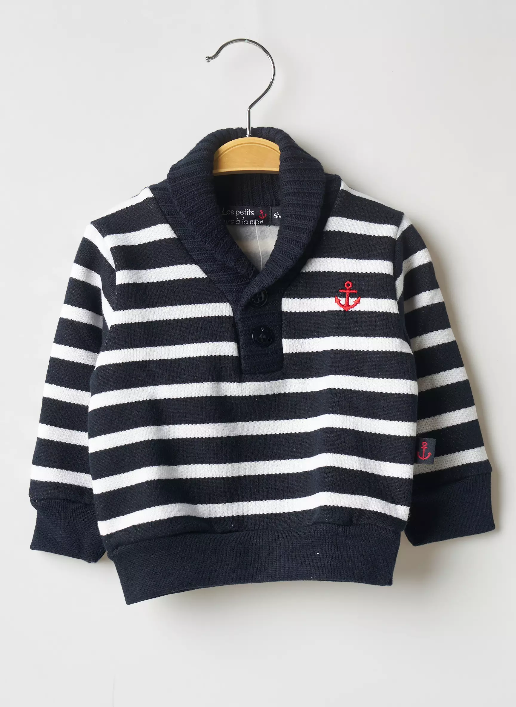 Les Petits Coeurs A La Mer Pulls Garcon couleur bleu