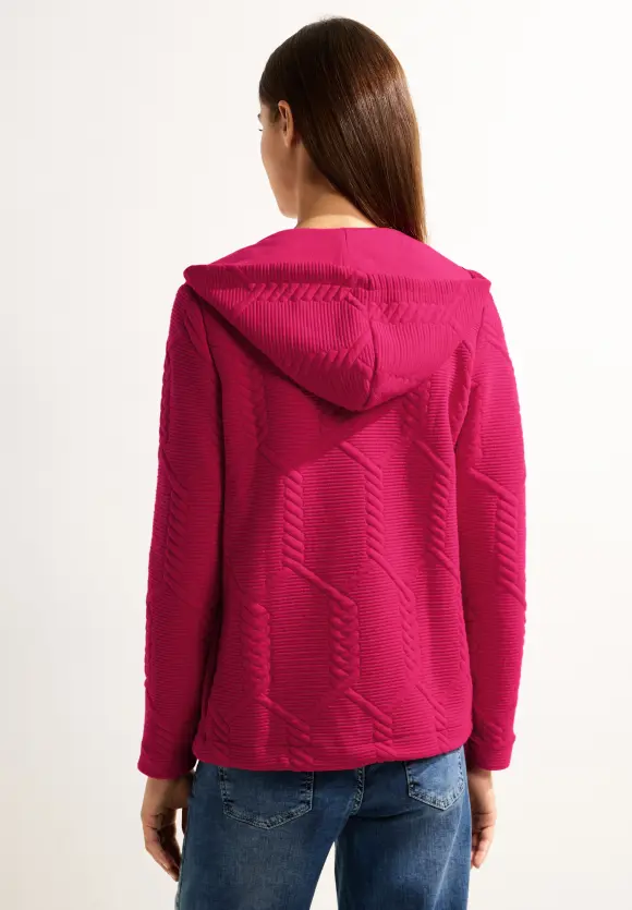 CECIL Struktur Kapuzen Sweatjacke
