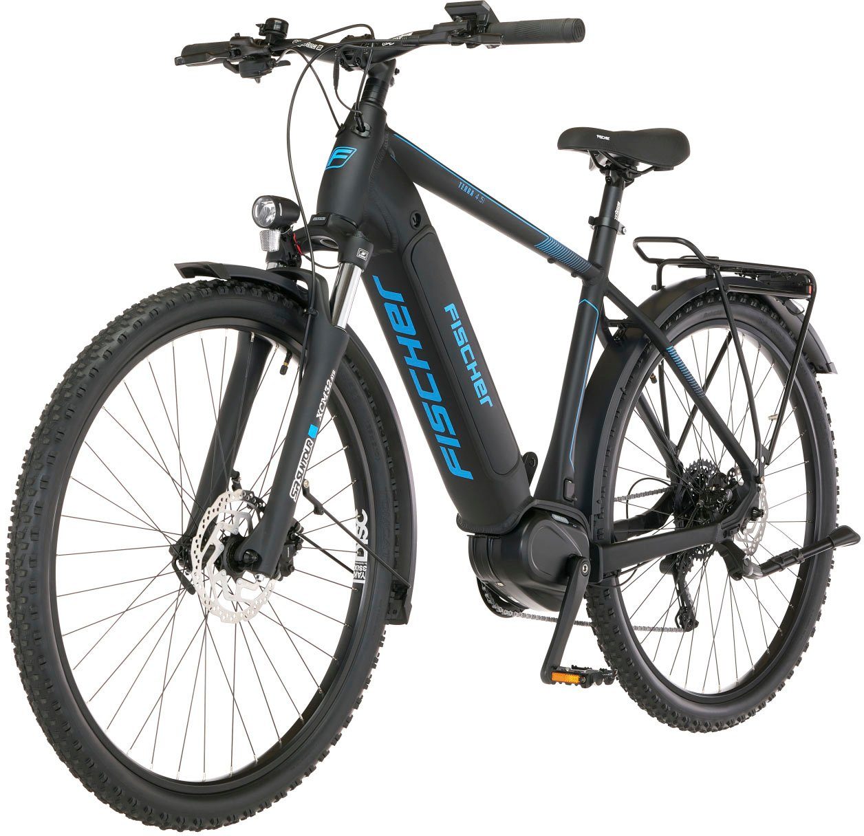 FISCHER Fahrrad E-Bike TERRA 4.5i 522, 10 Gang Shimano Deore Schaltwerk, Kettenschaltung, Mittelmotor, 522 Wh Akku, (mit Schloss)