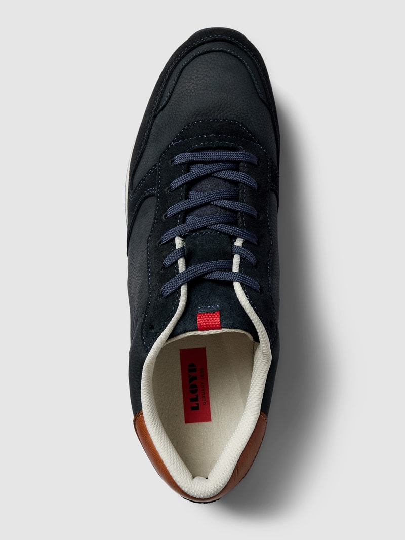 Sneaker aus echtem Leder Modell 'EDMOND' in marineblau