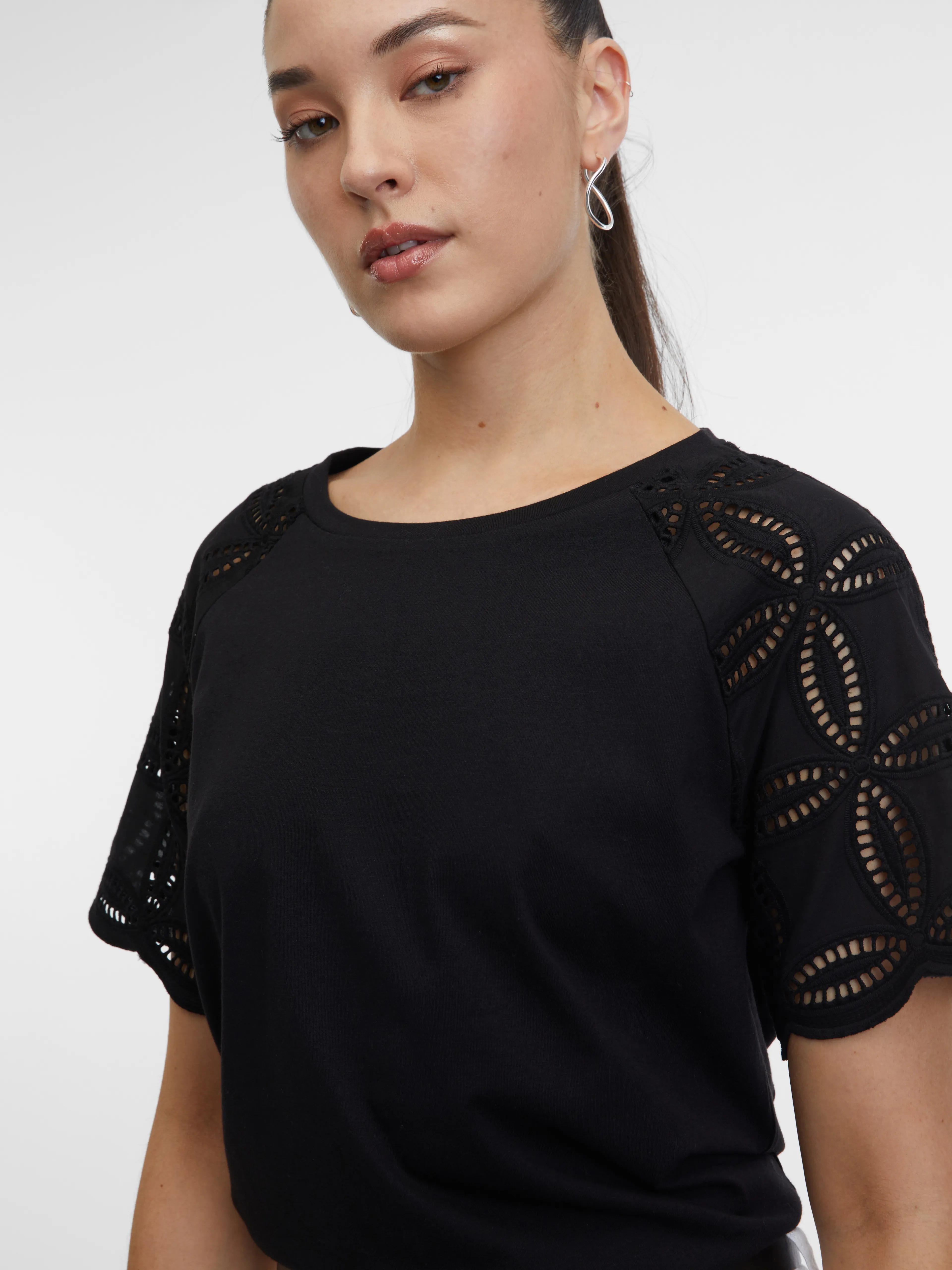 Schwarzes Damen-T-Shirt ORSAY