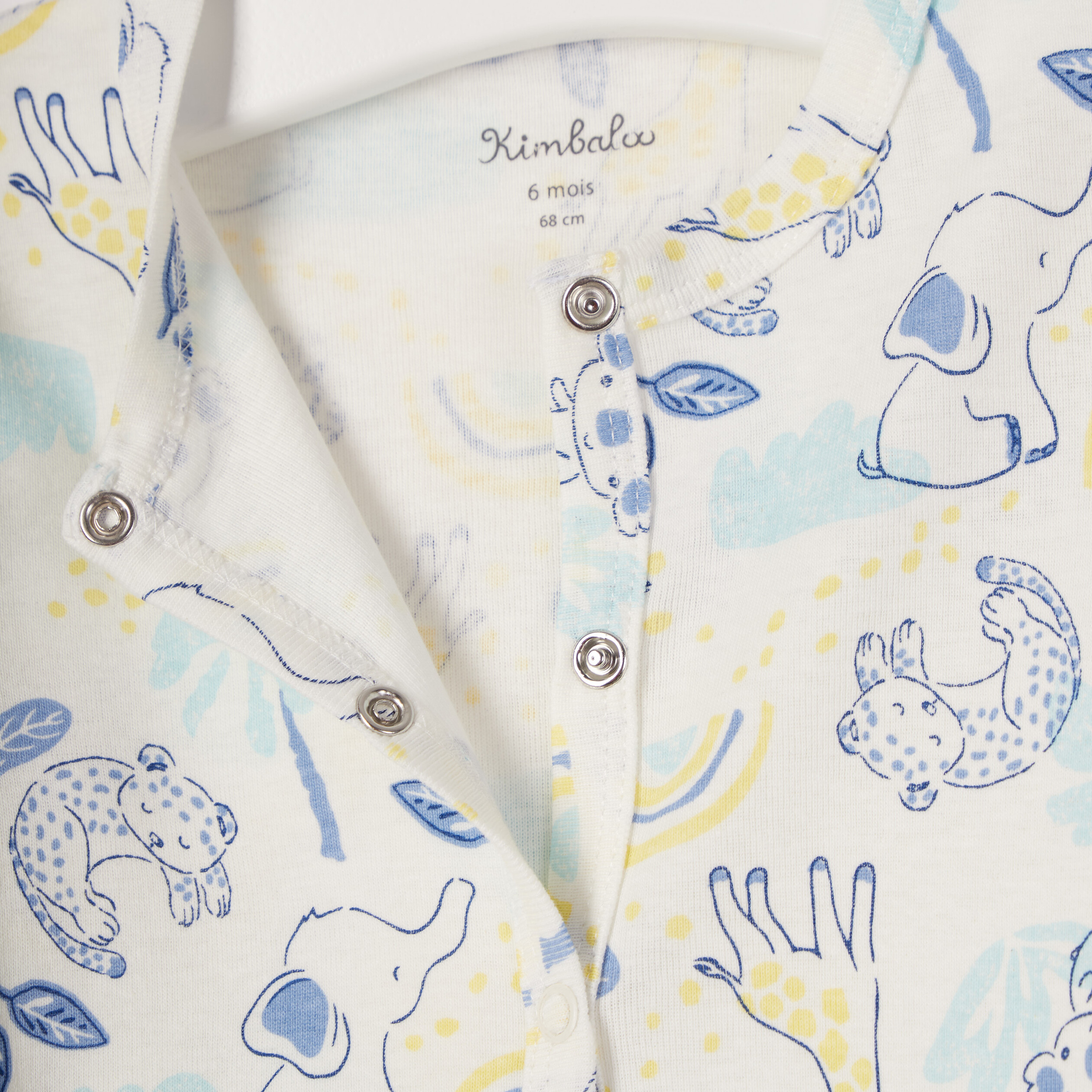 Pyjama Kimbaloo blanc bébé garçon | La Halle