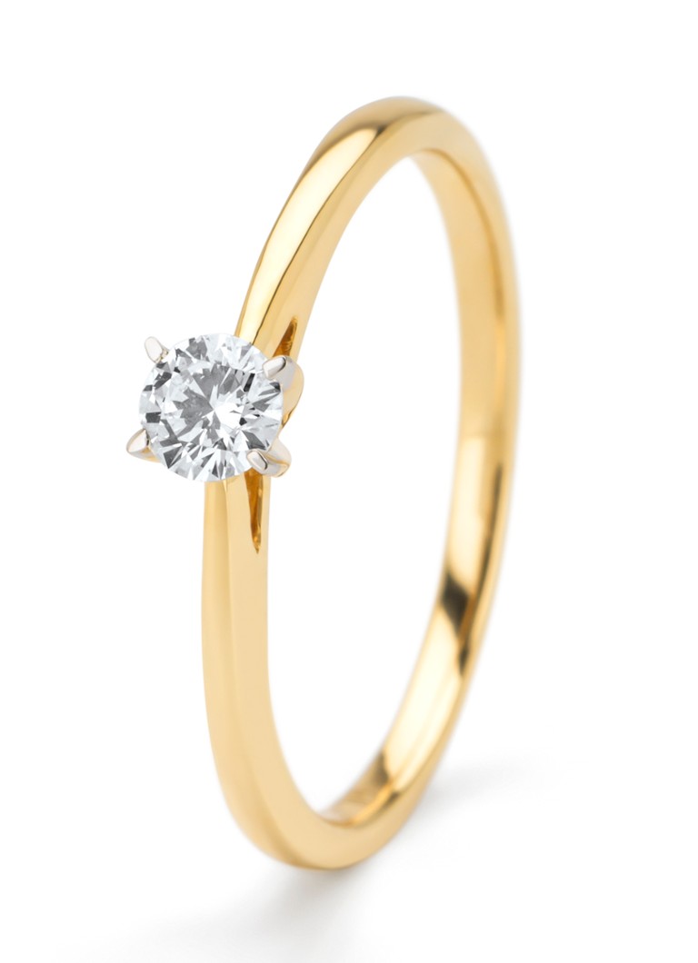 Inel din aur Diamond Point, diamant Starlight de 0.20 ct
