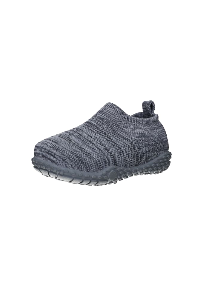 Playshoes Hausschuh Strick in Grau günstig kaufen