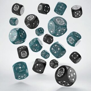 Crosshairs Compact D6 Dice Set: Stormy & Black