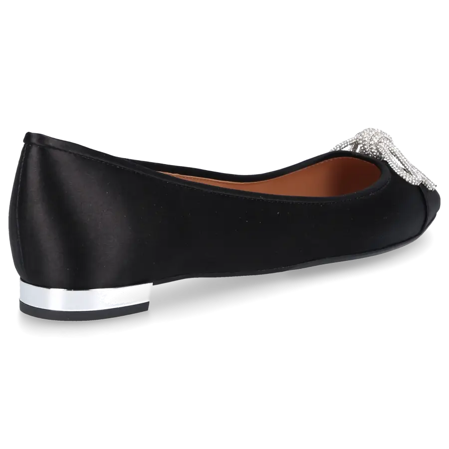 Aquazzura - Ballerinas PARISINA Satin - schwarz