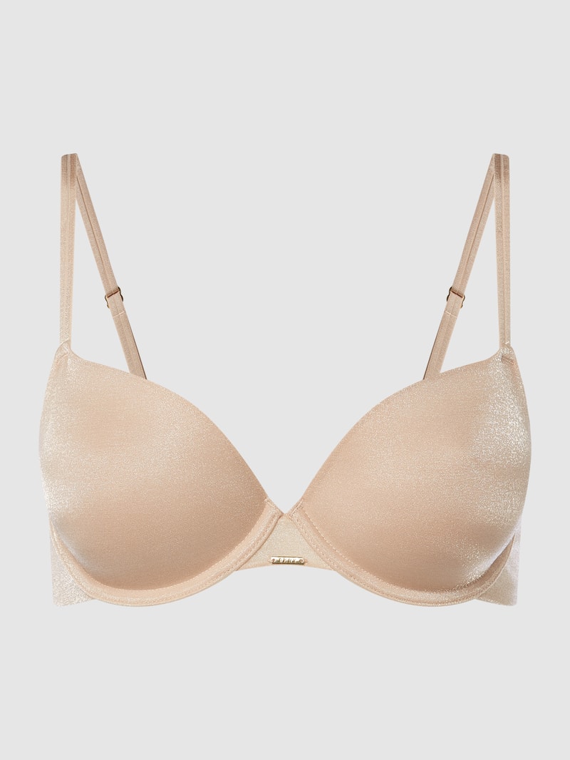Bügel-BH mit Effektgarn in beige