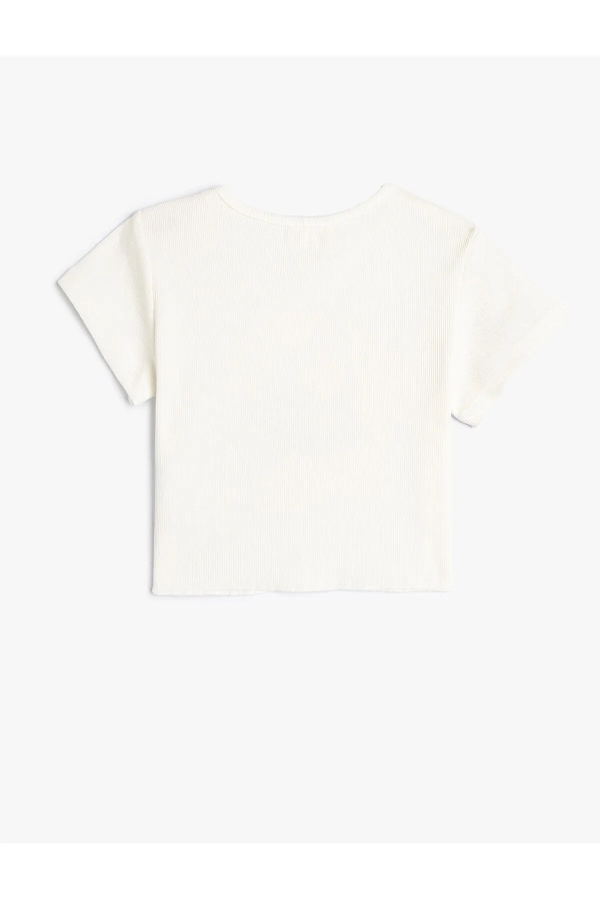 Koton  Kurzärmliges, kurzärmliges T-Shirt aus Baumwolle mit Blumenmuster