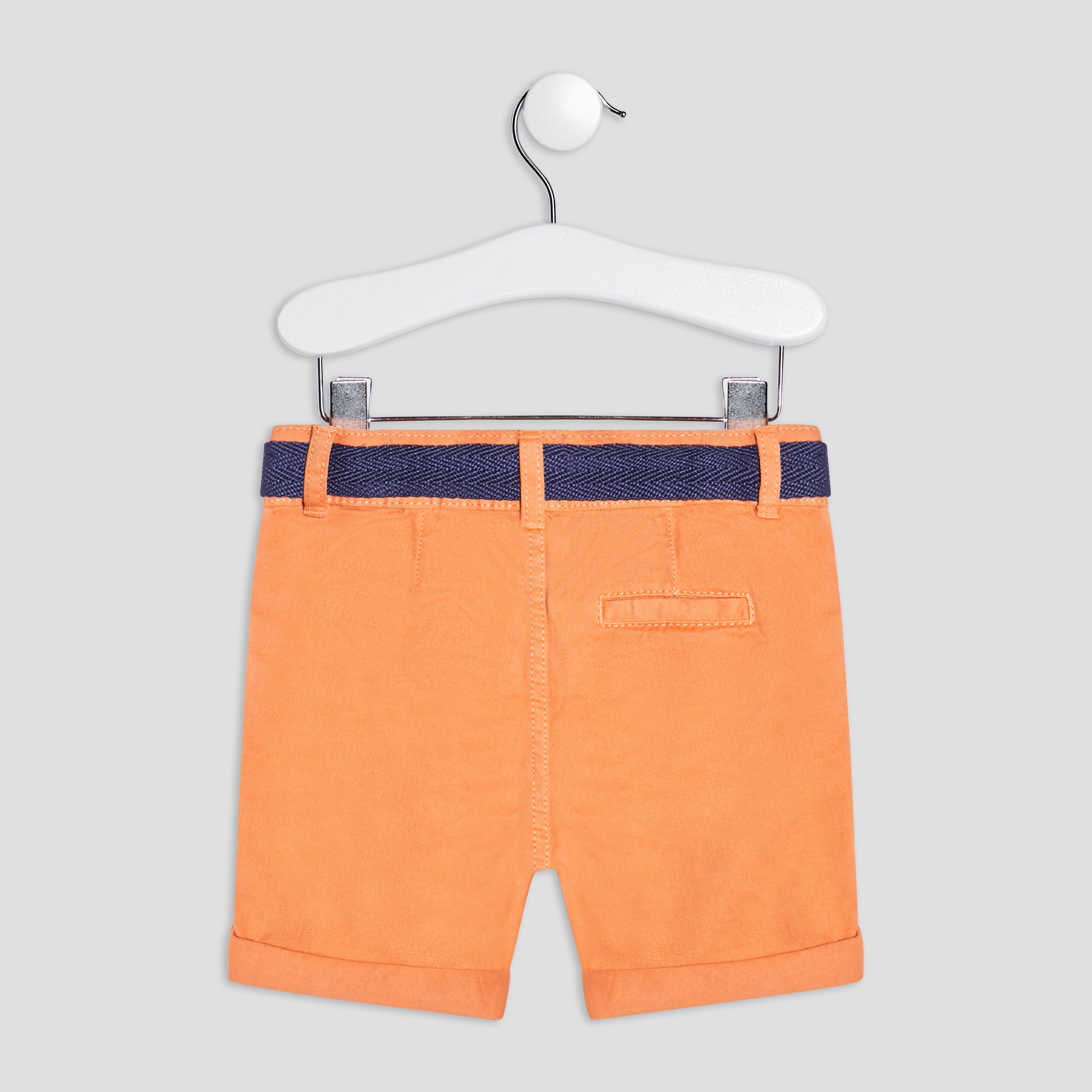 Bermuda droit ceinturé Creeks orange bébé garçon | La Halle