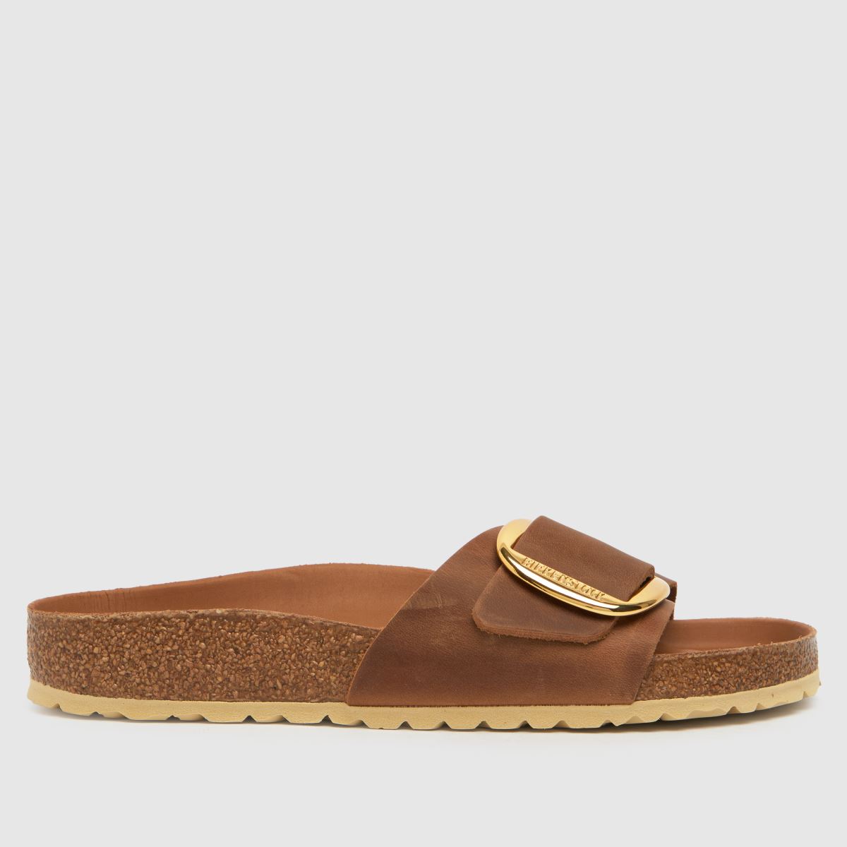 BIRKENSTOCK – Madrid – Sandaler med stort spänne i konjaksfärgad färg