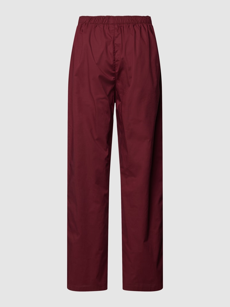 Pyjama-Hose mit Label-Patch in bordeaux rot