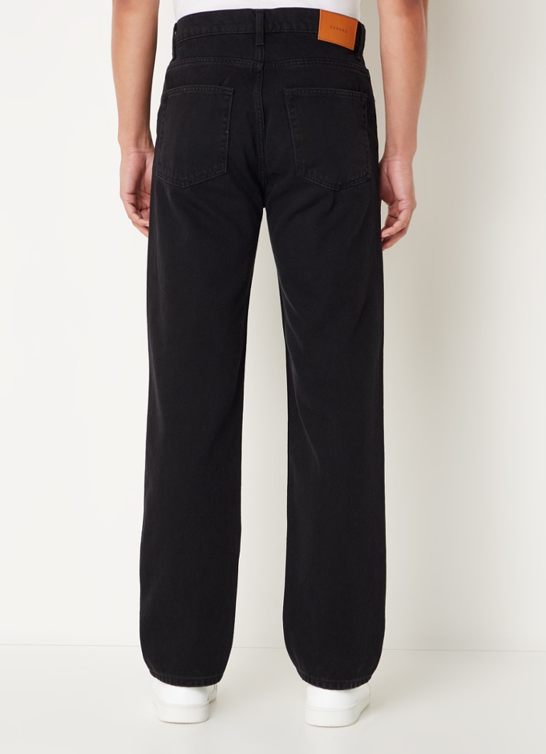 Pantaloni cowboy drepți Sandro cu imprimeu distressed colorat