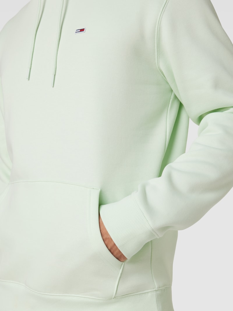 Hoodie mit Label-Stitching in mint