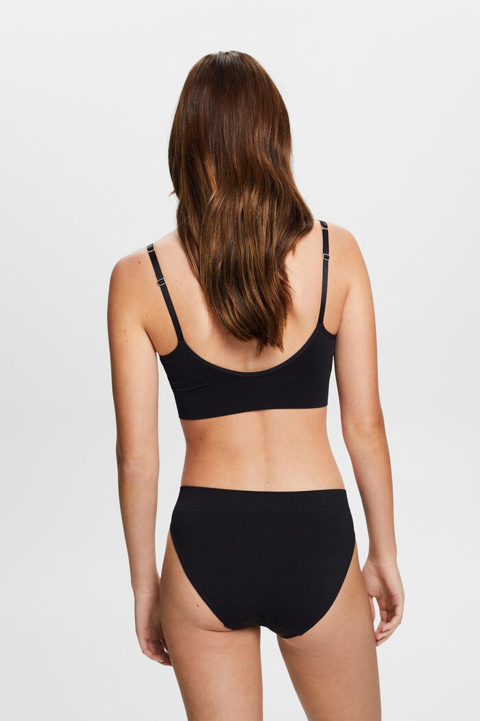 Nahtloses, wattiertes Bustier mit Logo
