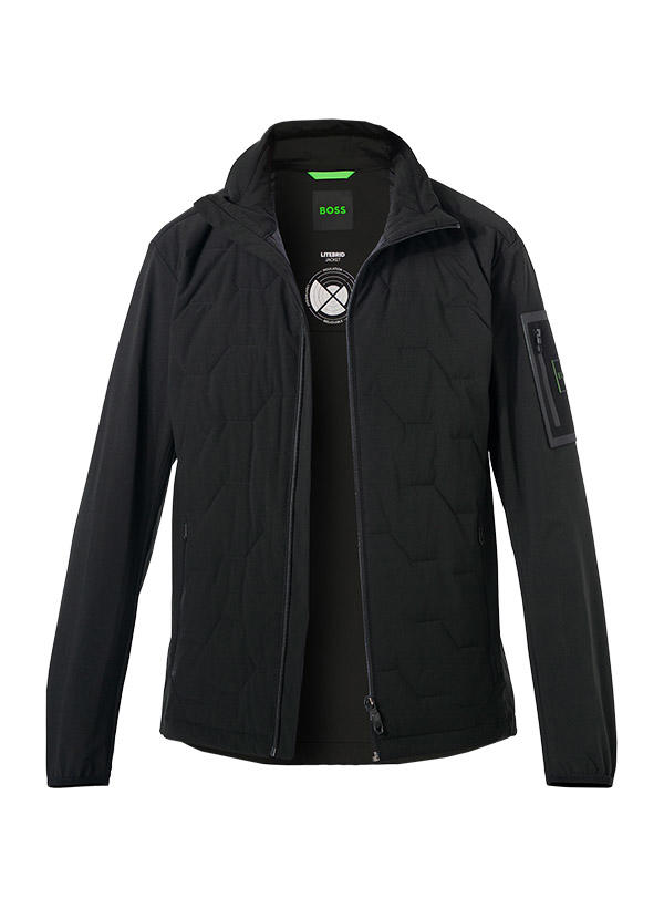 BOSS Green, Steppjacke, T400® wasserresistent, schwarz