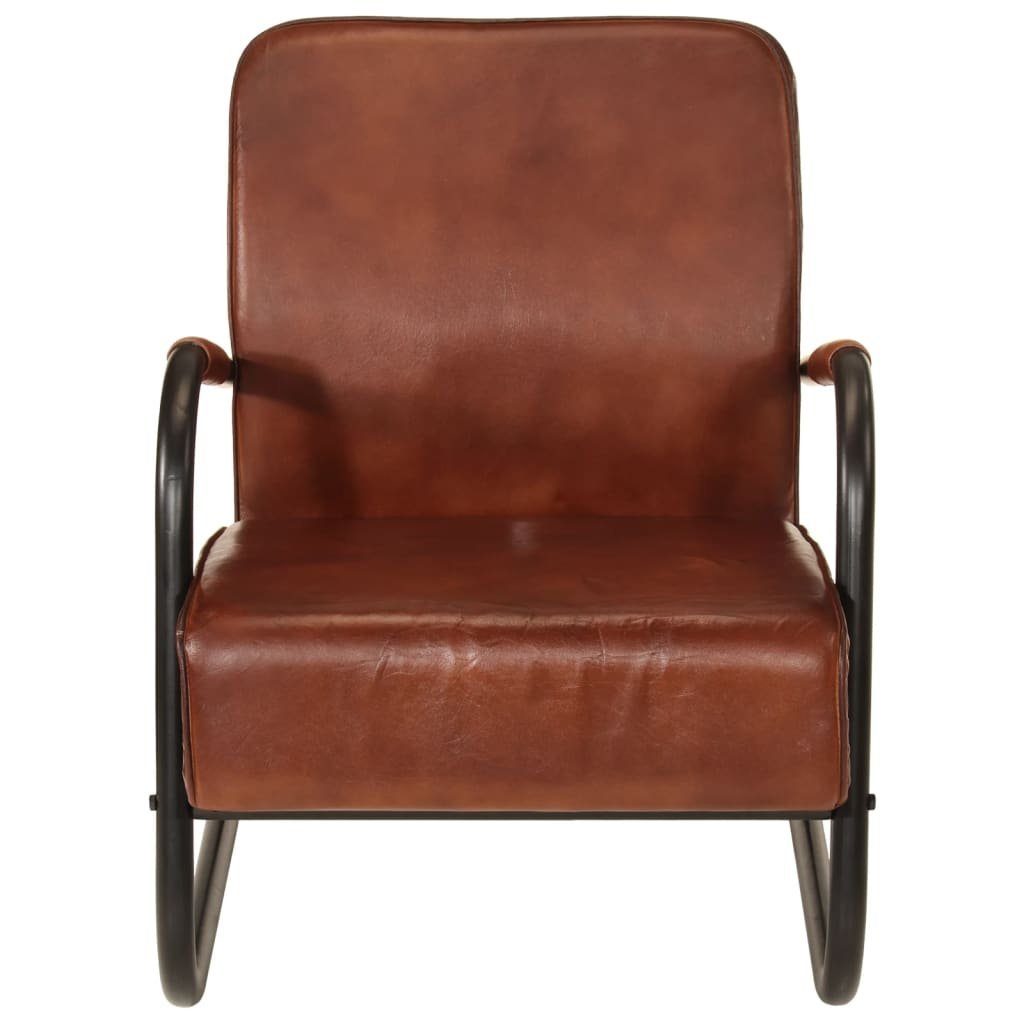 vidaXL Sessel Sessel Braun Echtleder (1-St)
