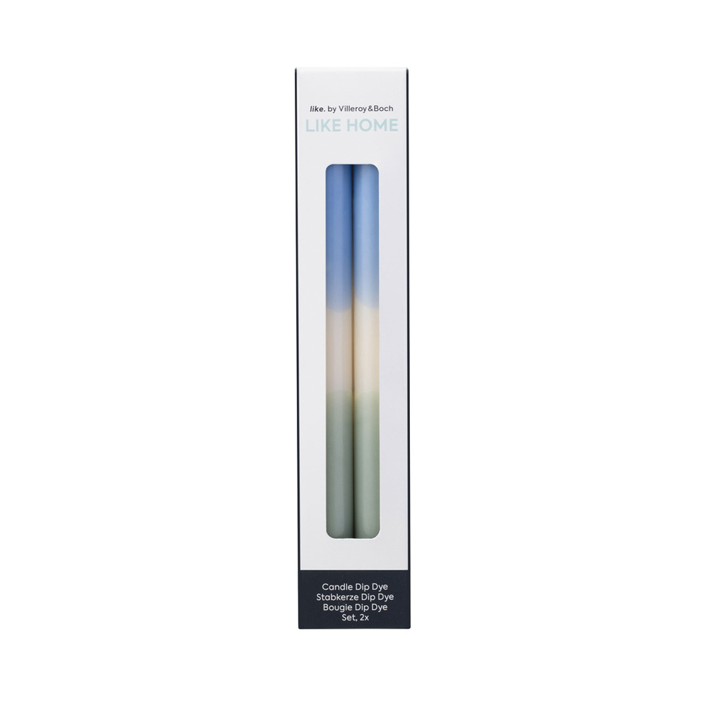like. by Villeroy & Boch Bougie dip dye ice, sage, 2 pièces Like Home Bougie