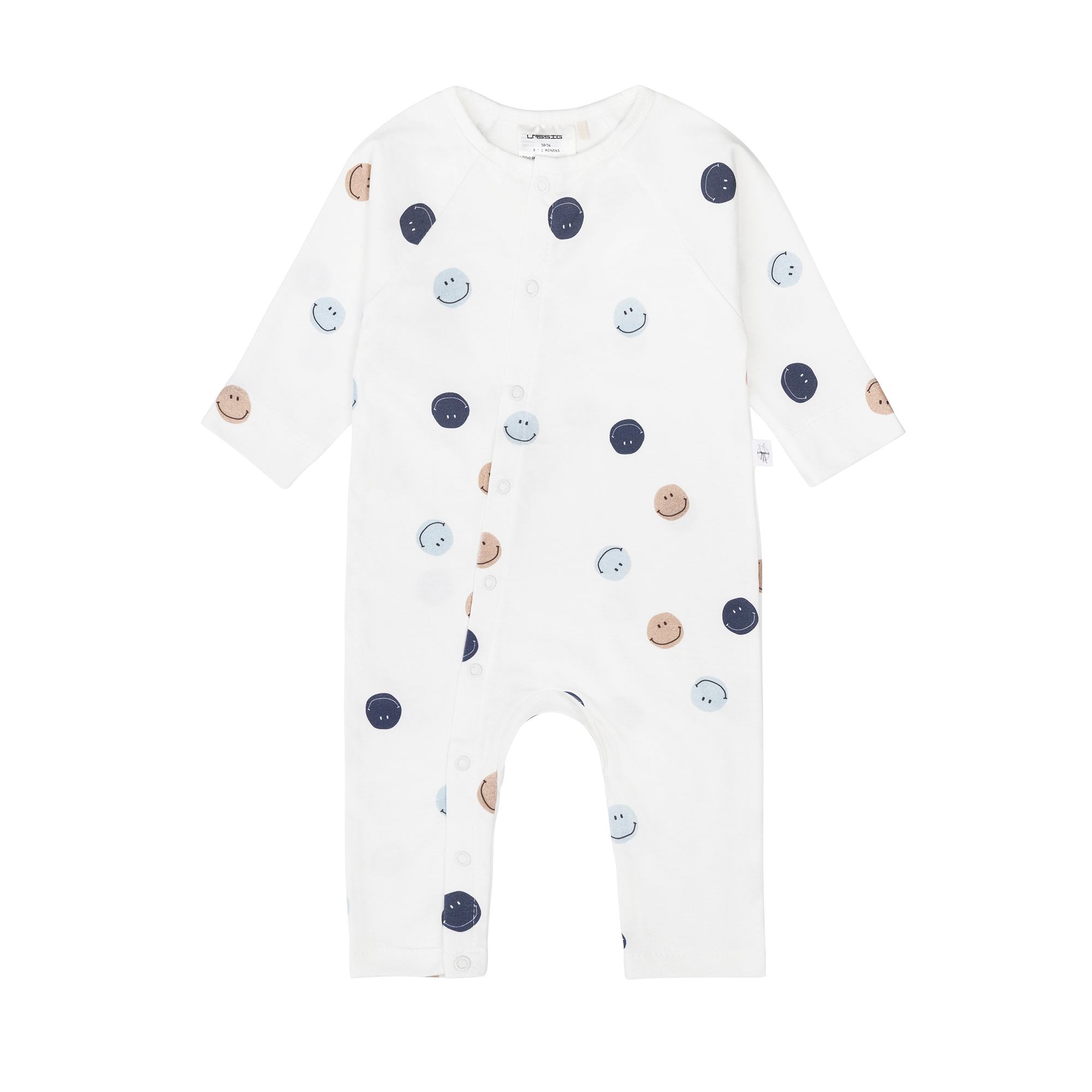 Baby Schlafoverall - Bio Baumwolle, Smile, Milky