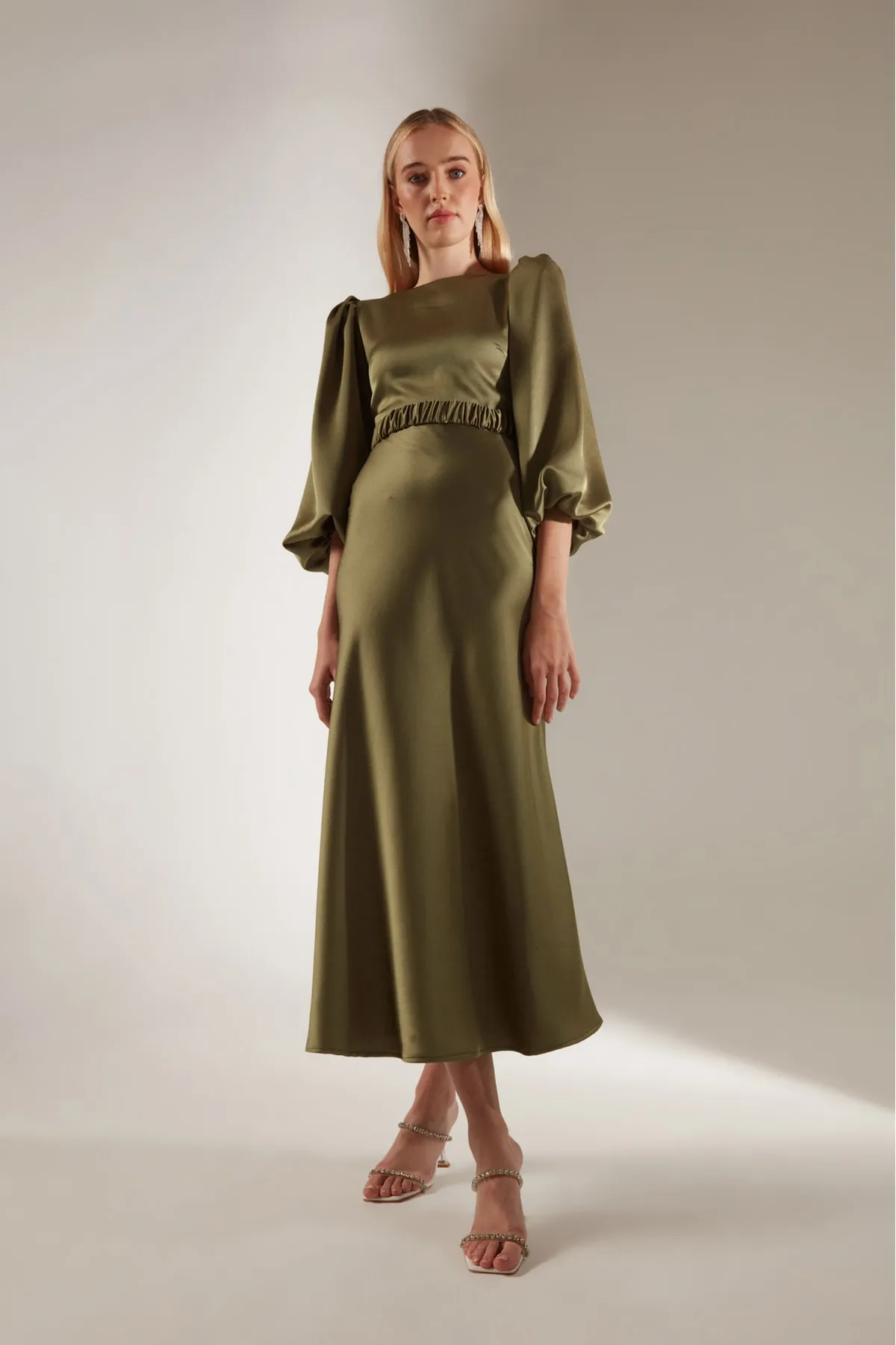 BETTY & SAM  Heleny Special Design Khaki-Verlobungskleid