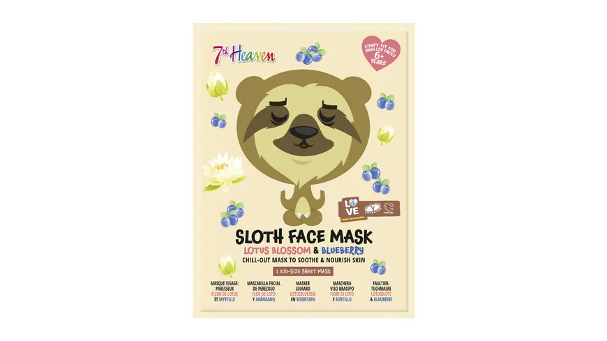 Montagne Jeunesse 7th heaven Tuchmaske Faultier