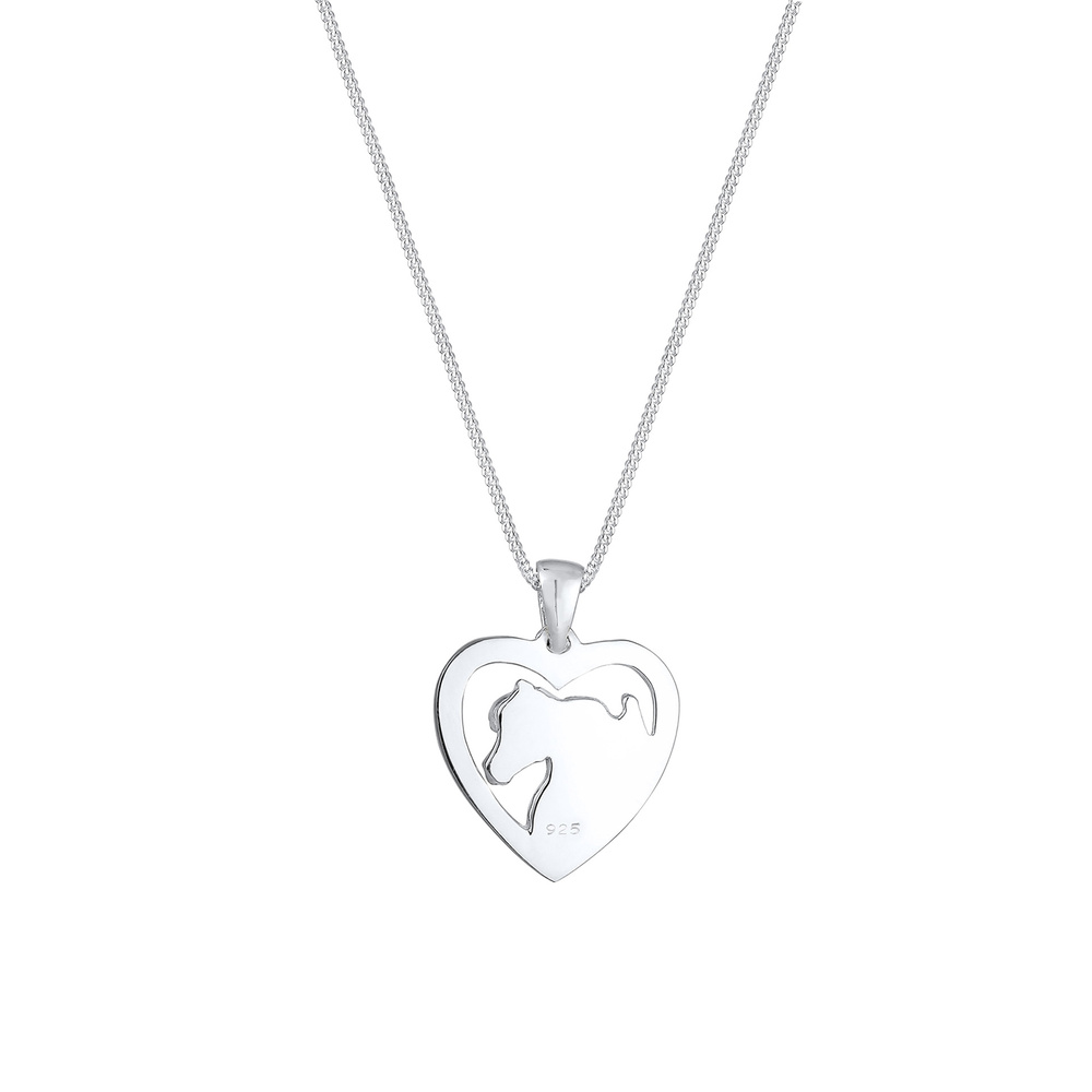 Nenalina Nenalina Collier Pferd Anhänger Kristalle 925 Silber collier