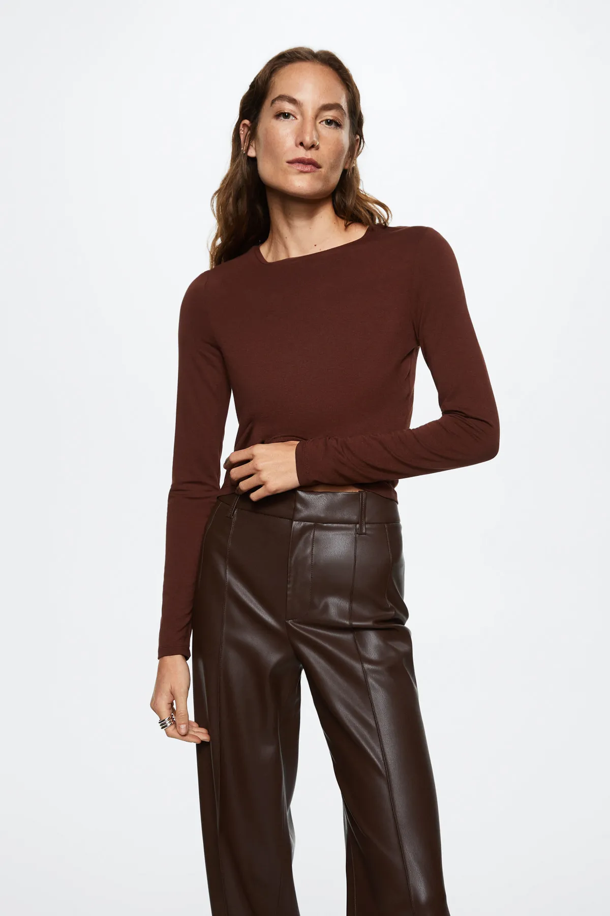 MANGO  Braune Damenhose 37035902