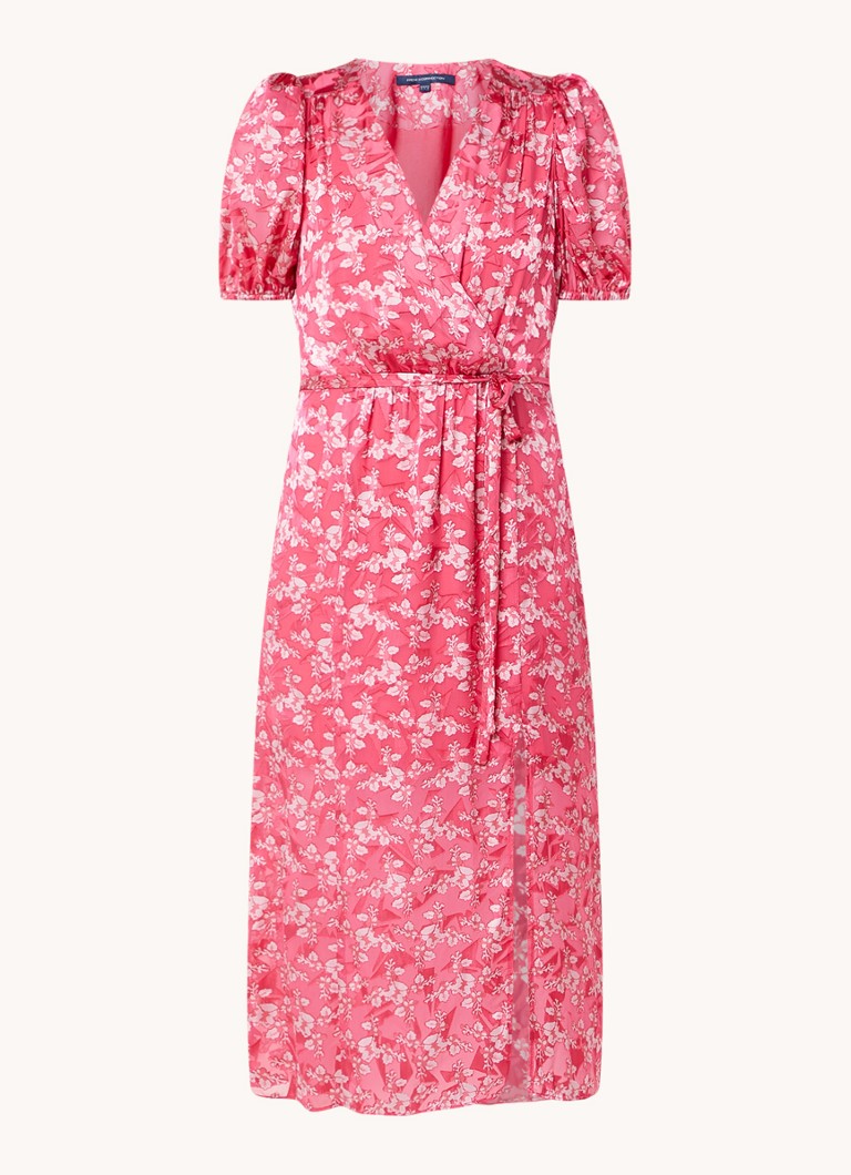 Vestido midi cruzado con estampado floral Elianna de French Connection