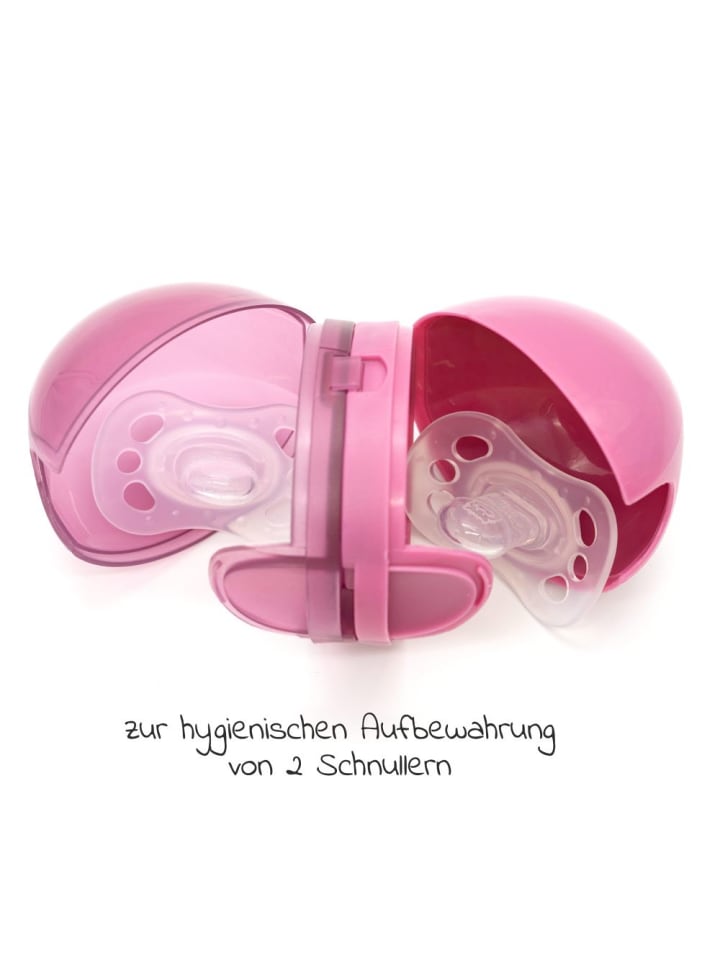 MiaMia Schnullerbox Duo - Beere in rosa günstig kaufen onesize