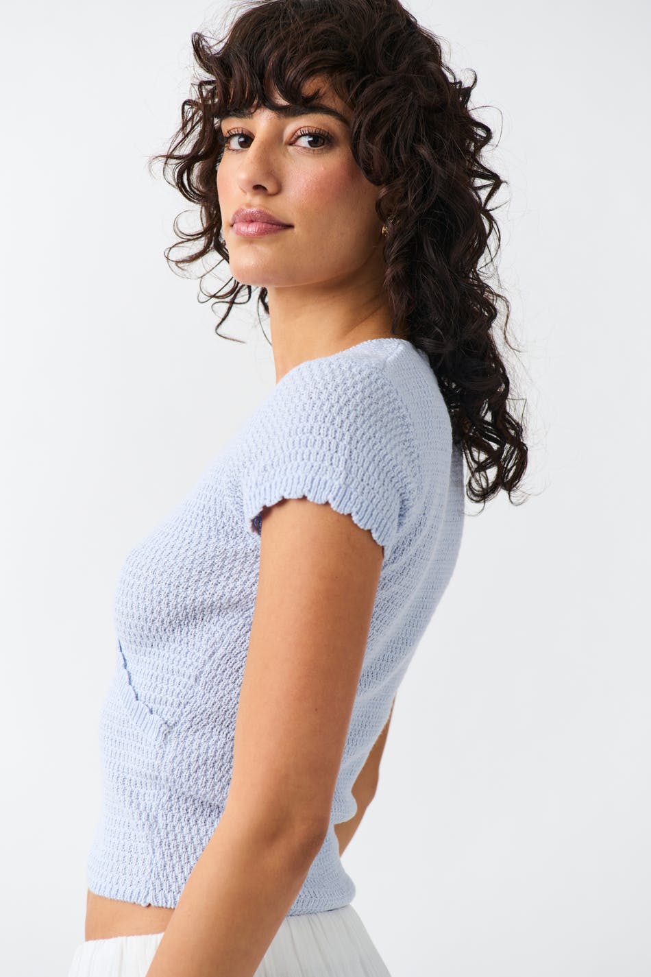Crochet knitted top