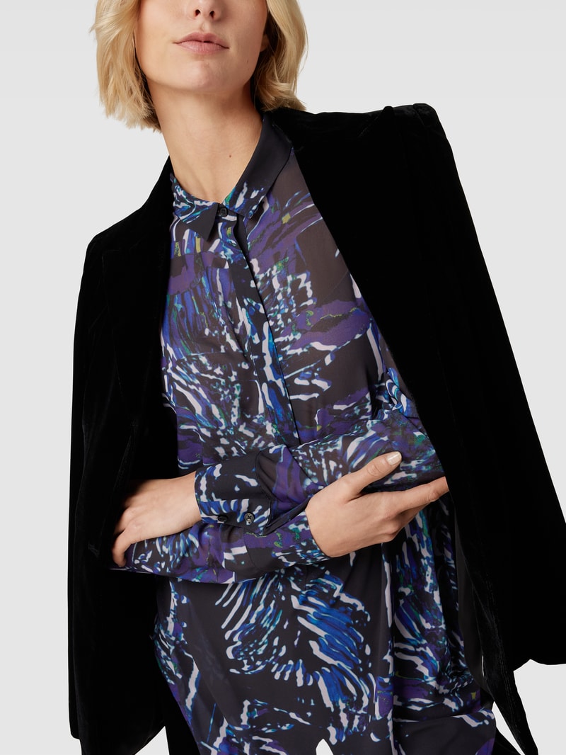 Longbluse mit Allover-Print in lila