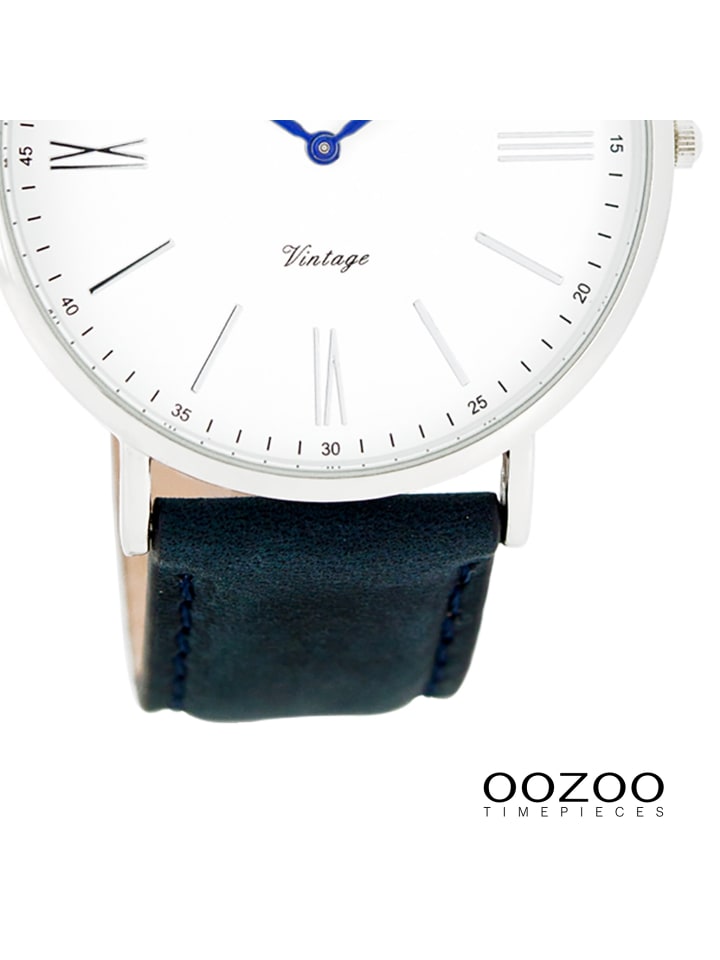 Oozoo Analog-Armbanduhr Oozoo Vintage Series blau groß (ca. 44mm) günstig kaufen onesize