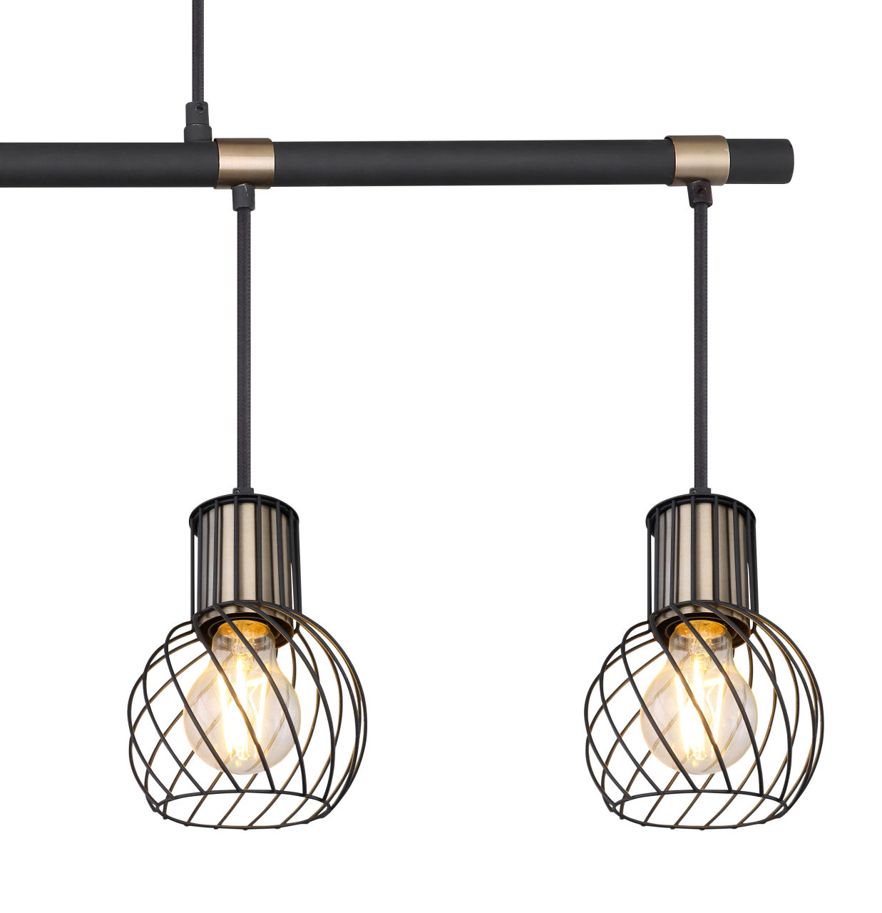 Globo Lighting - ARGUSTO - Hängeleuchte Metall schwarz matt, 4x E27