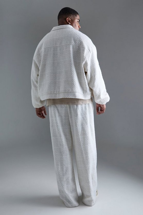 Plus Bouclee Jogginghose mit weitem Bein