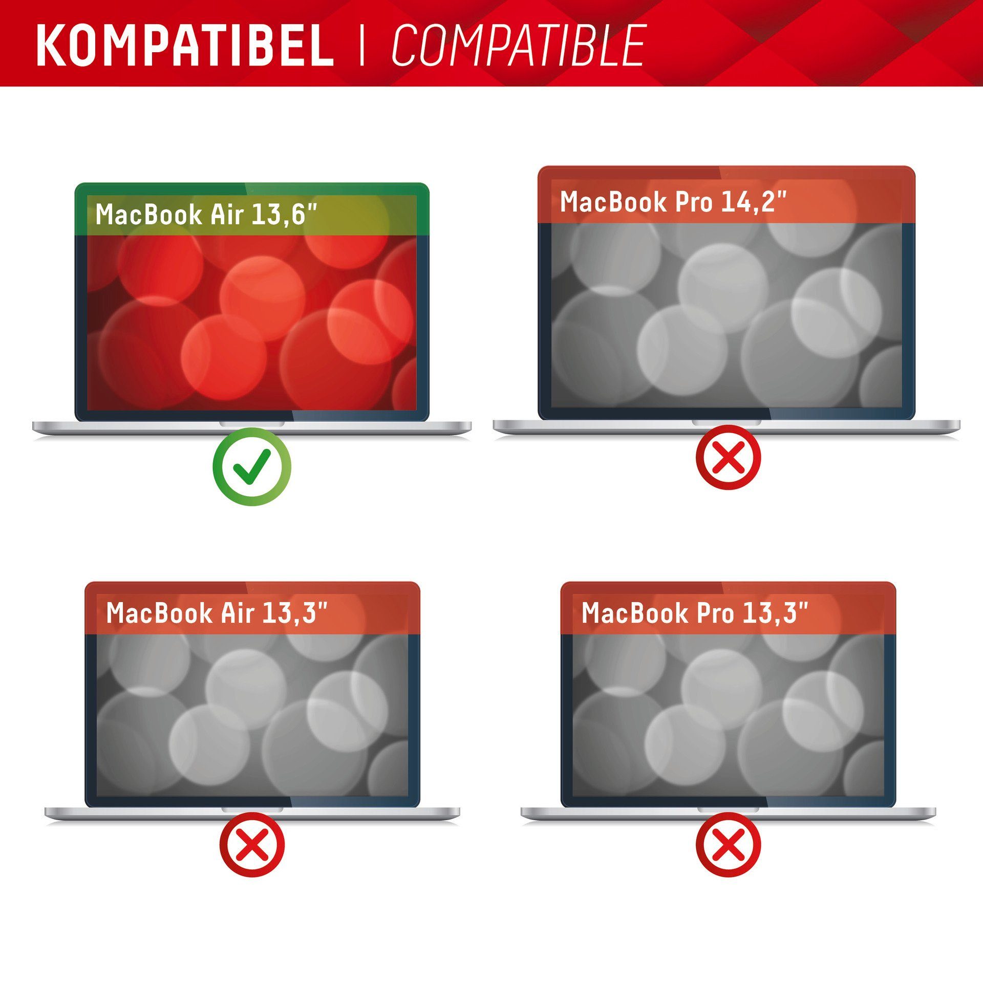 Displex Privacy Safe - MacBook Air 13,6, Displayschutzfolie, Blickschutzfilter