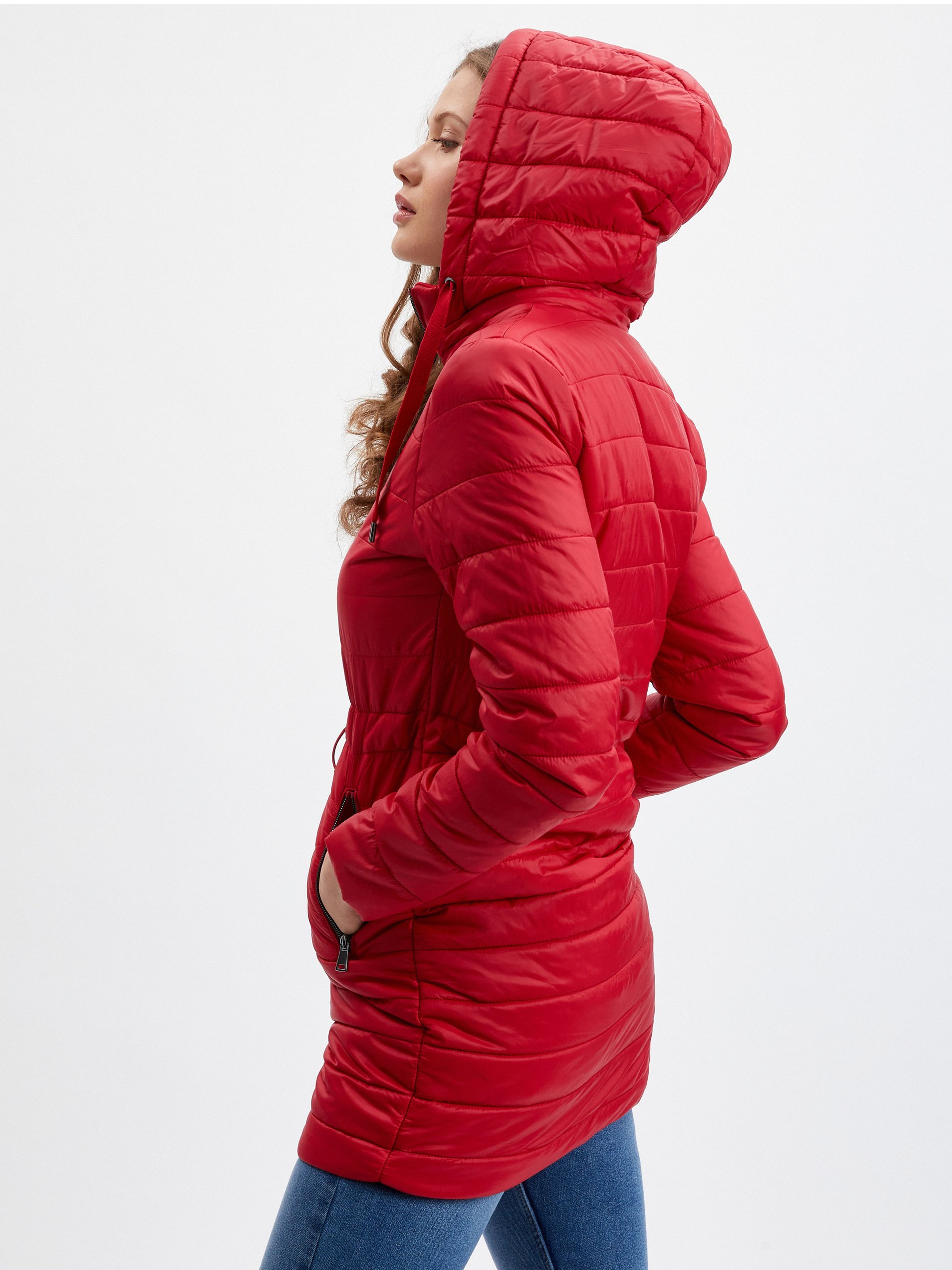 Rote Damen-Steppjacke ORSAY