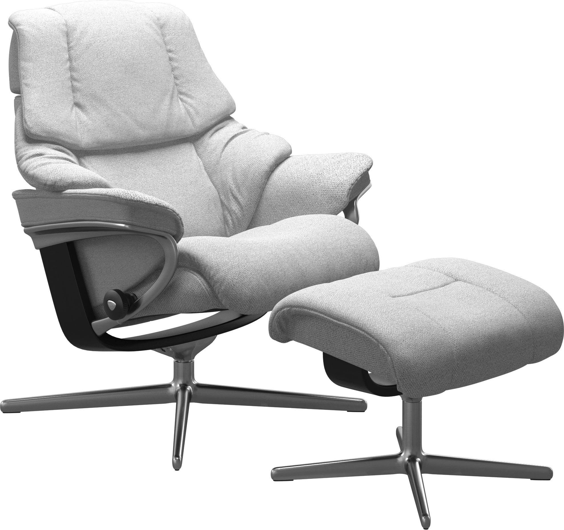 Stressless® Relaxsessel Reno, mit Cross Base, Größe S, M & L, Holzakzent Schwarz