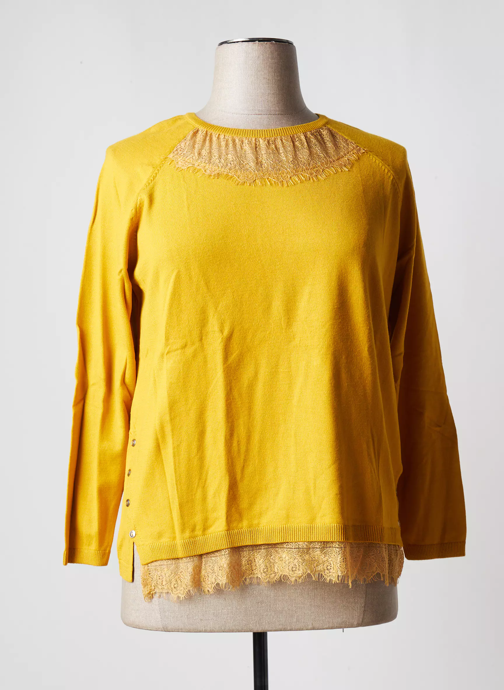 Fred Sabatier Pulls Femme couleur jaune