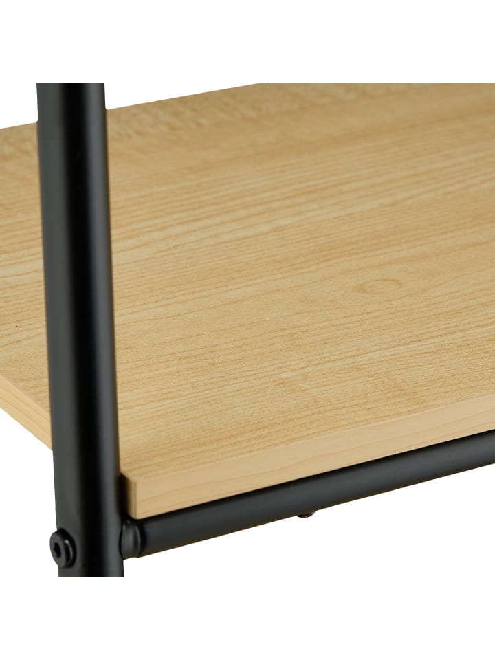 relaxdays Garderobe in Schwarz/ Natur - (B)100 x (H)150 x (T)41 cm günstig kaufen onesize