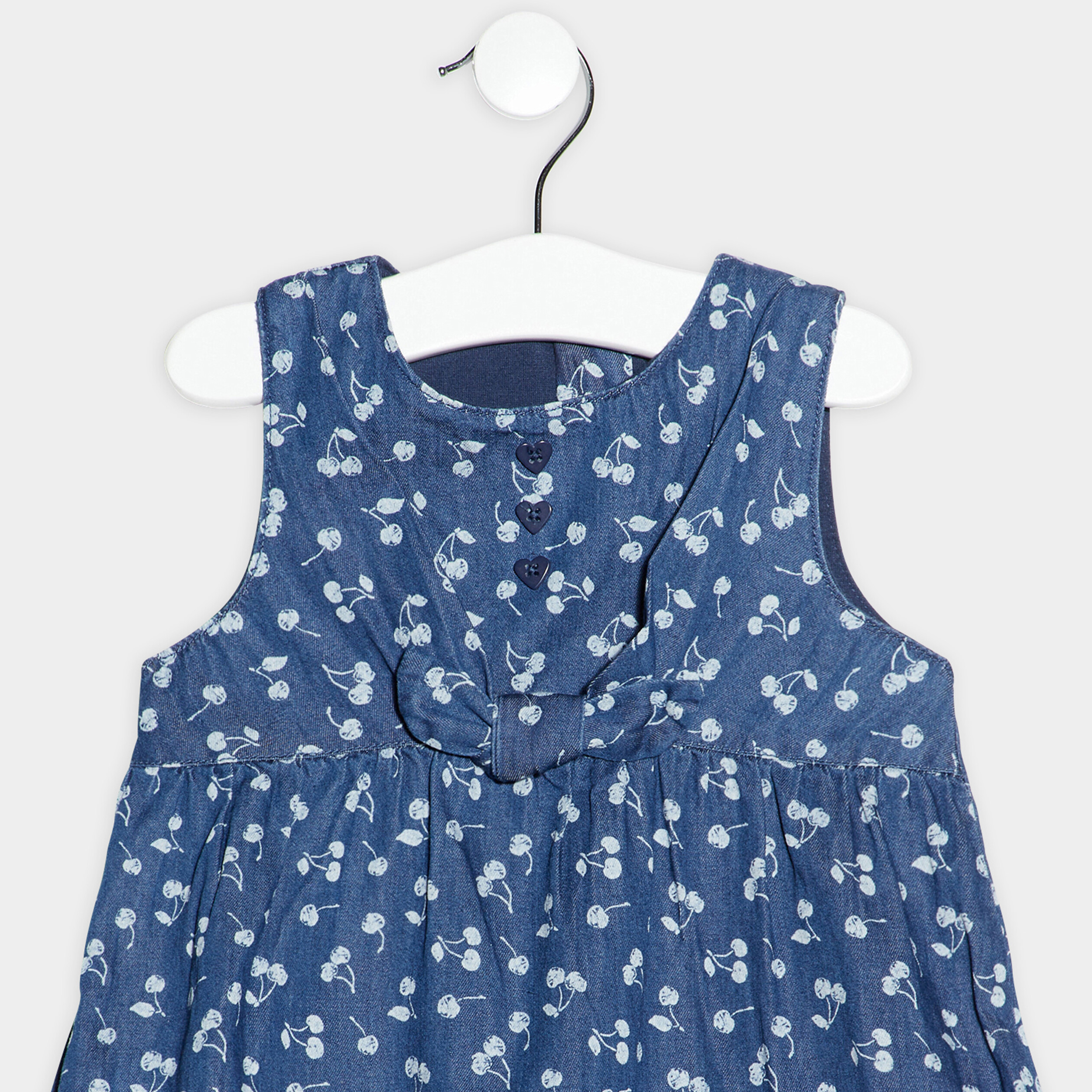 Robe évasée en jean bleu bébé fille | La Halle