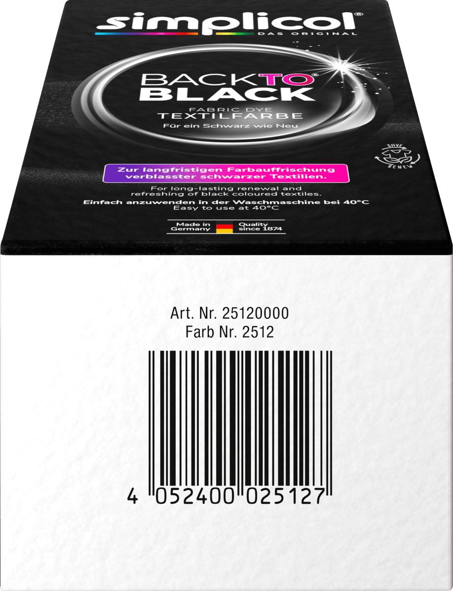 Textilfarbe Back to Black Farberneuerung, 400 g