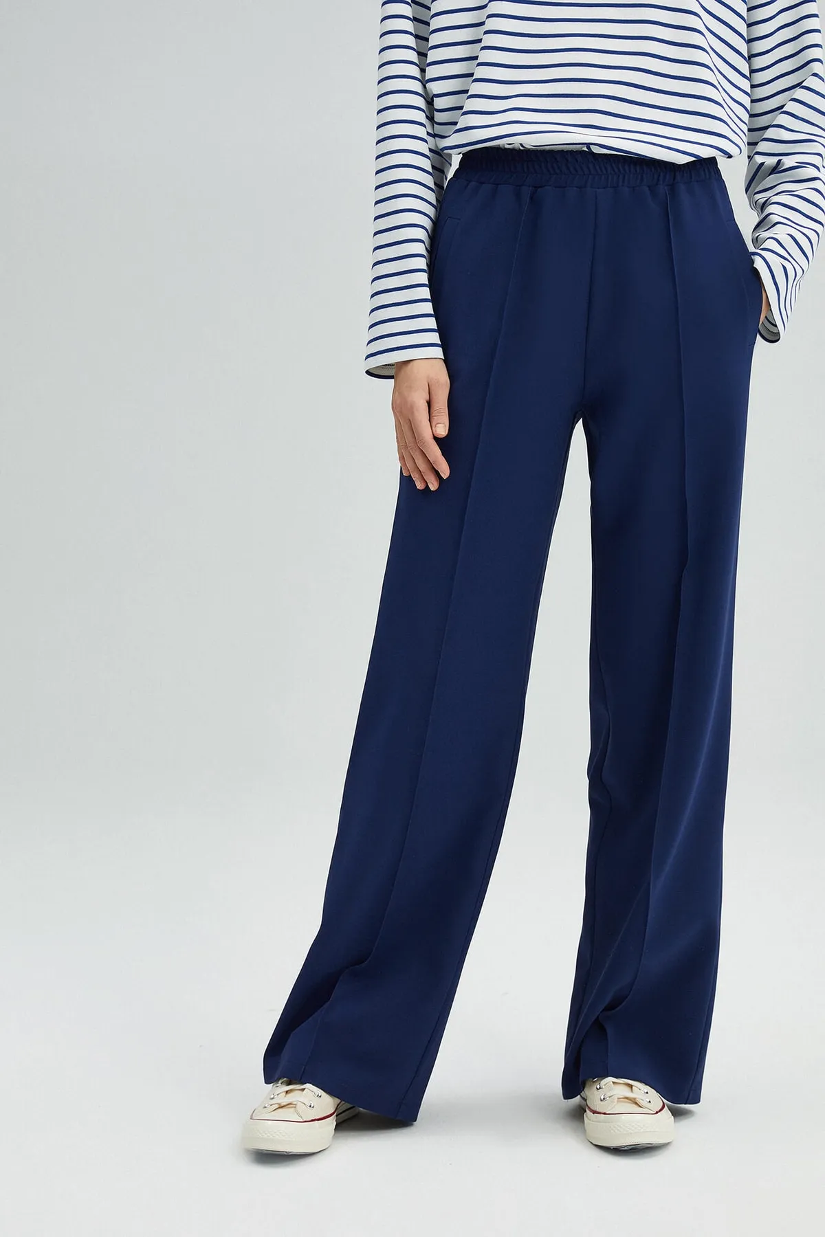 Touché Privé  Hose aus geripptem Crêpe