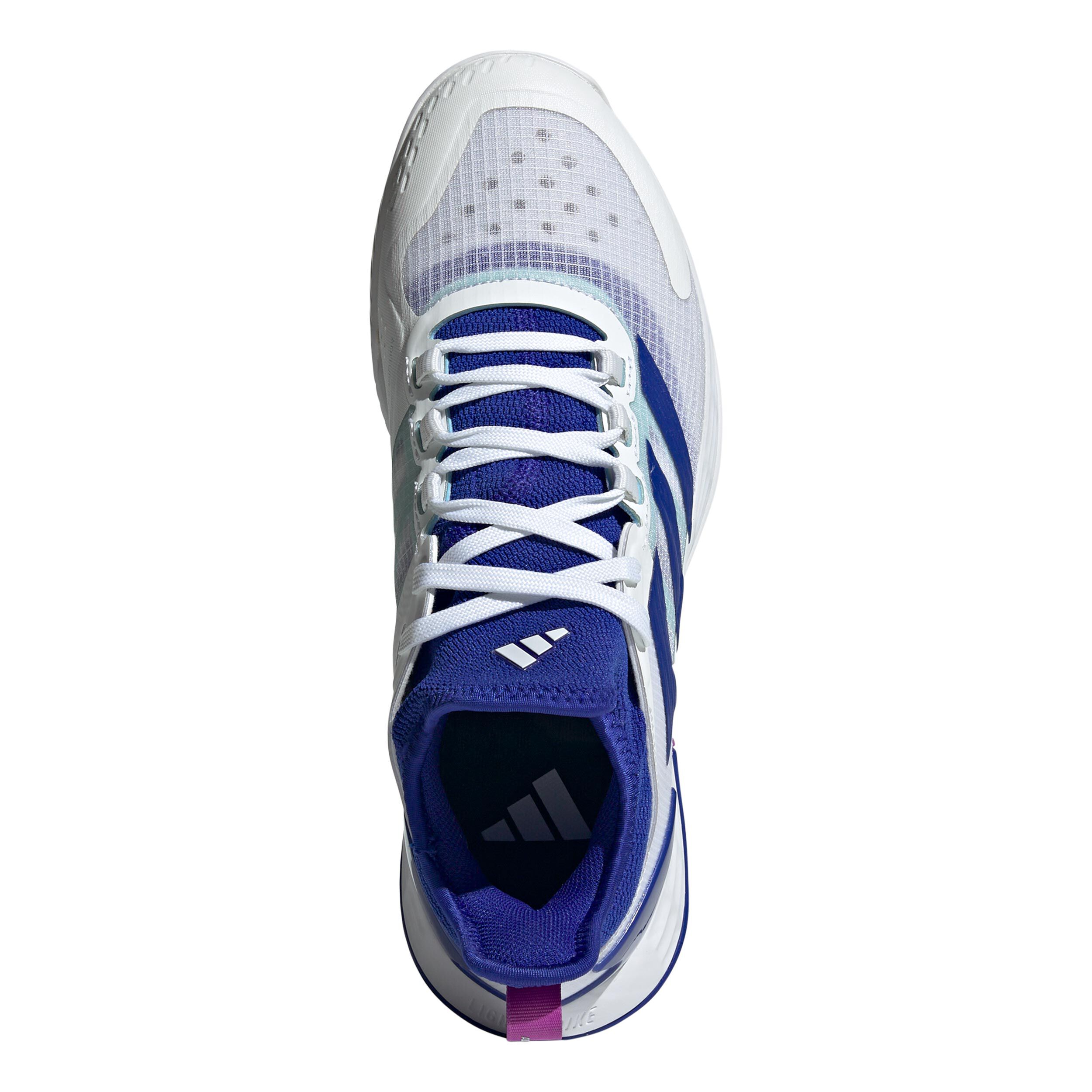 Adizero Ubersonic 4.1 Allcourtschuh Herren - Weiß, Blau