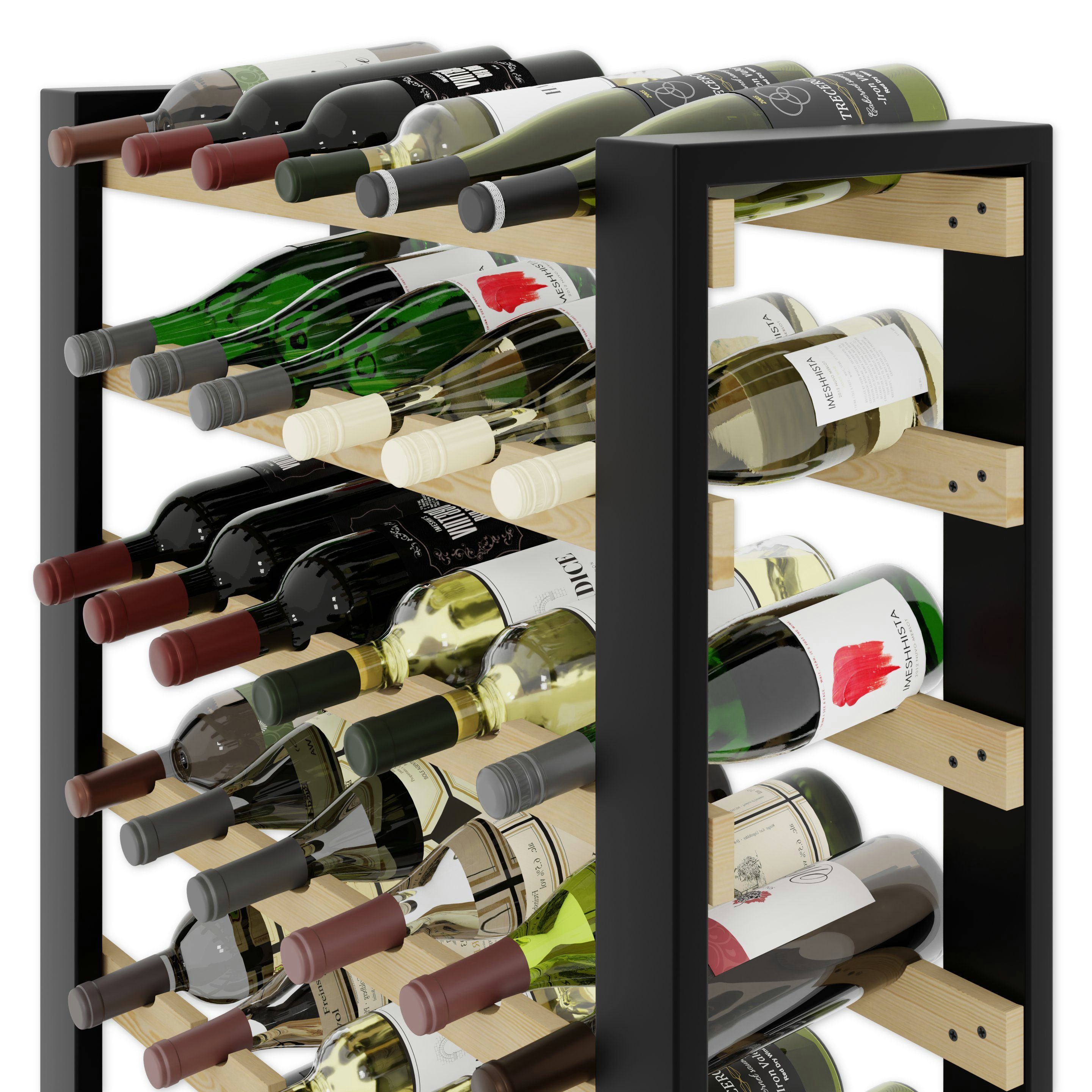Lenmar Weinregal LOFT Weinregal aus Holz,Flaschenregal,Kellerregal,Regale,Weinständer
