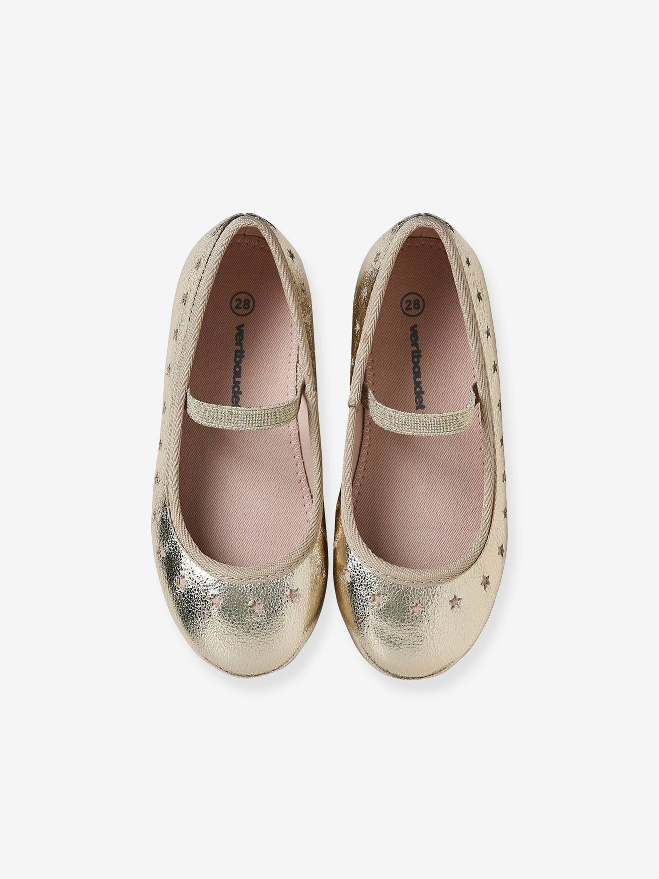 Ballerines irisées fille or