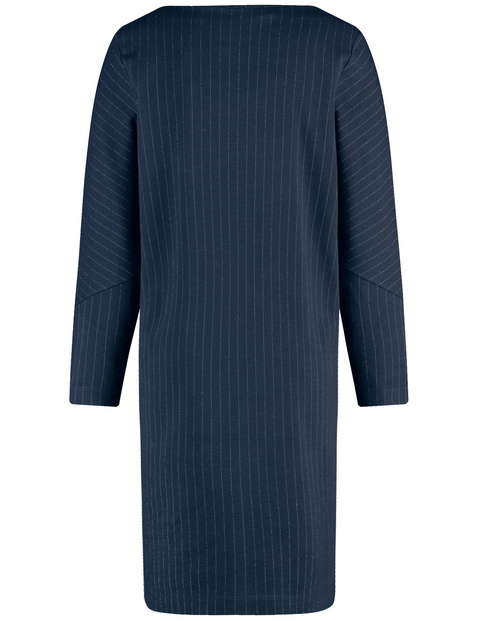 Jerseykleid mit Lurex-Streifen